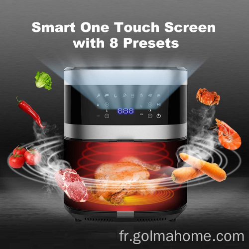 1500W Electric Air Fryer 5.5L Oven Nonstick Basket 360 degree baking Led Touch Screen Panel Deep Fryer Without Oil air fryers